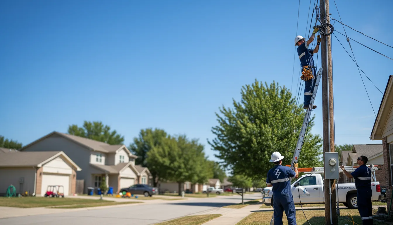 Residential electrician providing installation services in Avinger, TX